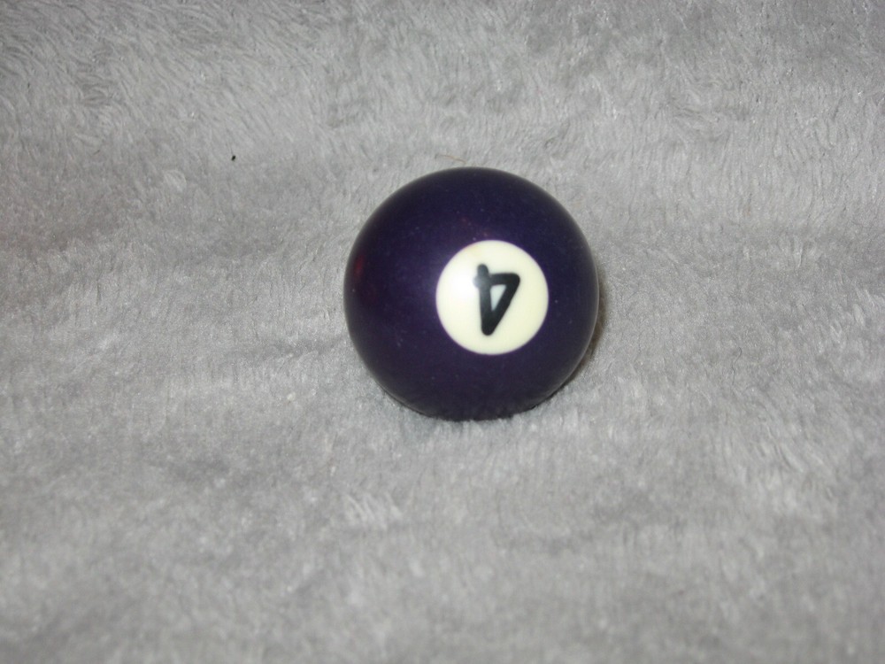 Mini Pool Ball #4 Purple Solid 1.5" Diameter Miniature Billiard Replacement