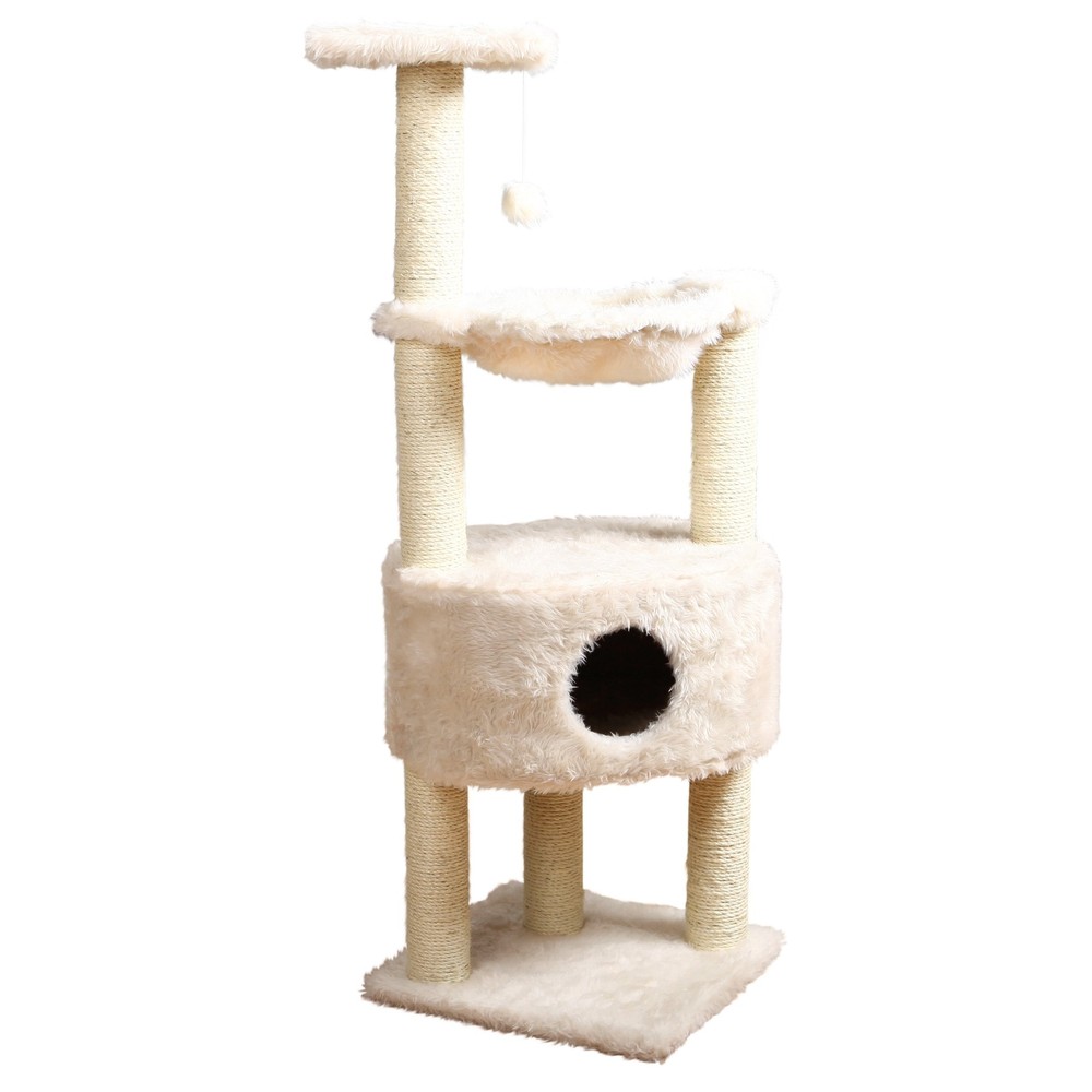 TRIXIE Baza Cat Tower, Scratching Posts, Condo, Hammock, Platform, Dangling P...