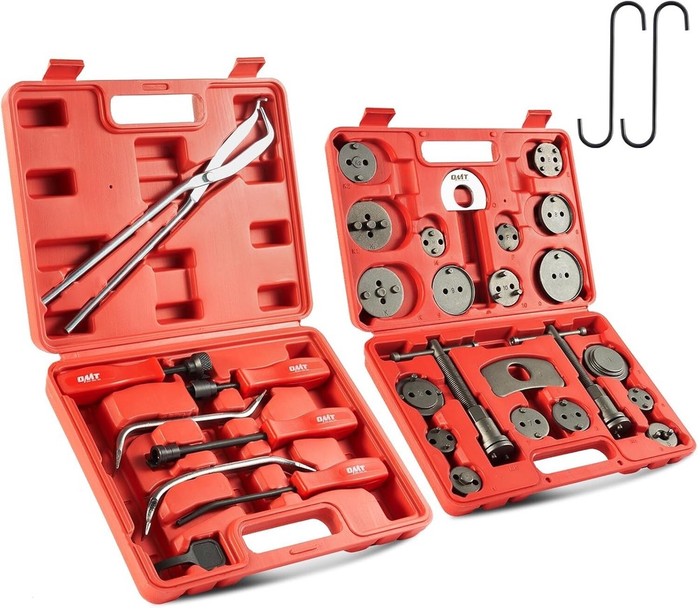 32pc Dual Brake Tools, 2 in 1 Caliper Compression Tool and Drum Brake Tool Ki...