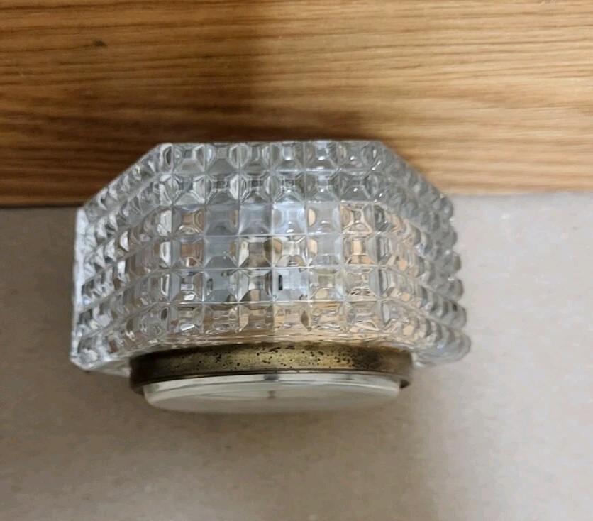 Staiger Vintage Crystal Octagon Clock Tested Works