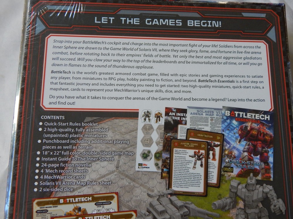New/Sealed Catalyst Game Labs Battletech Essentials Game 35020E