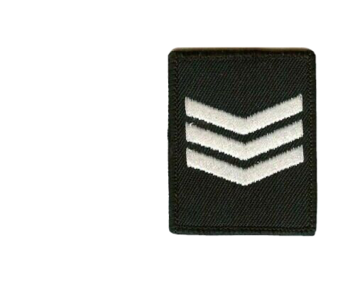 Sergeant SGT Stripes Chevrons Hook + Loop Police Rank Patch Badge