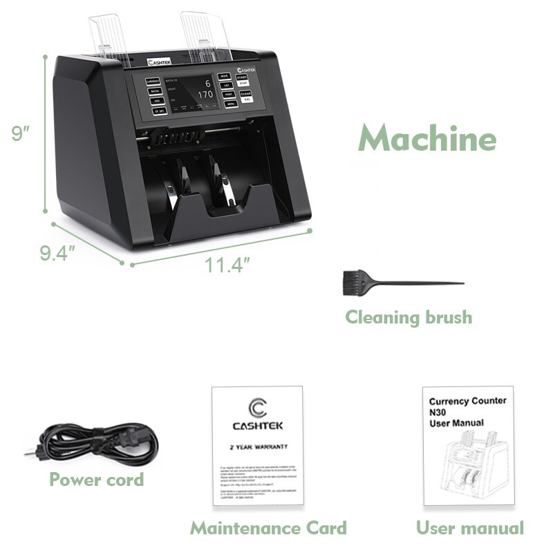 N30 Money Counter Machine Mixed Denomination Bill Value Counting Note Counter