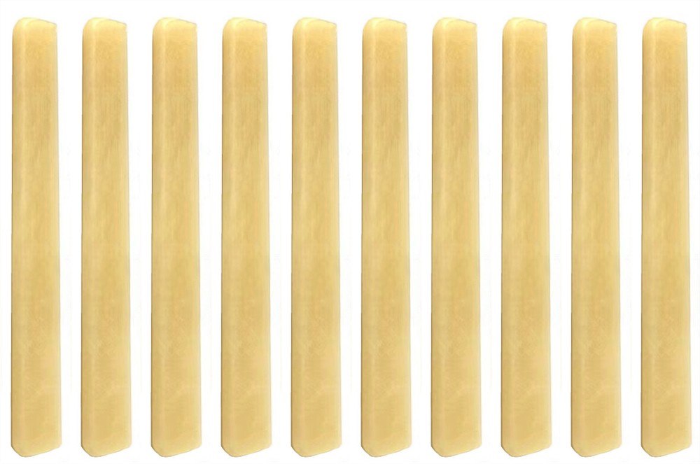 10x Bone Classical Guitar Saddle 3-1/8" (80mm) Unbleached Luthier