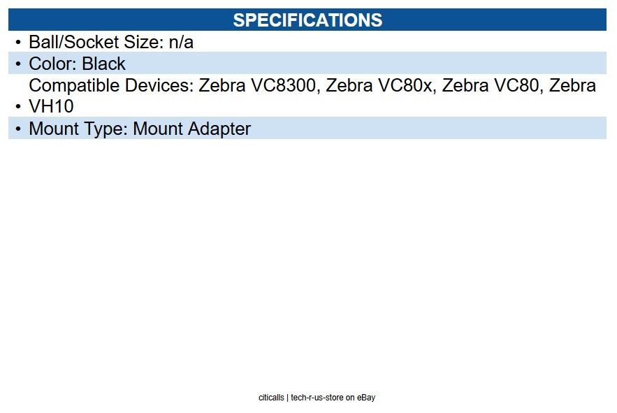 Zebra MT4205 Mounting Plate for MT4200 Quick Release