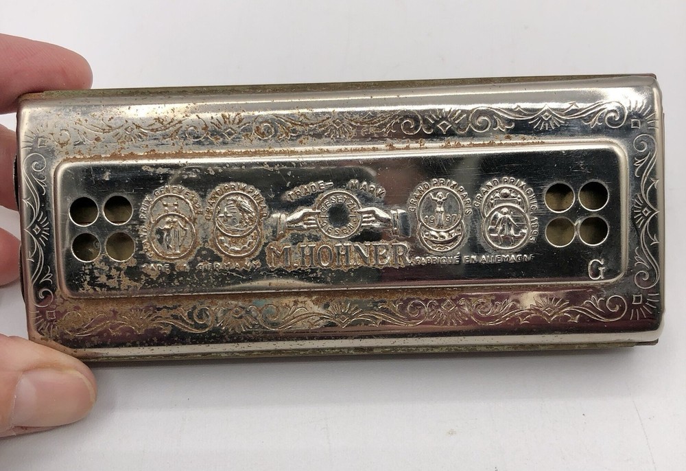 Vintage Hohner Echo Harp 54/64 Harmonica w/ Original Box /b