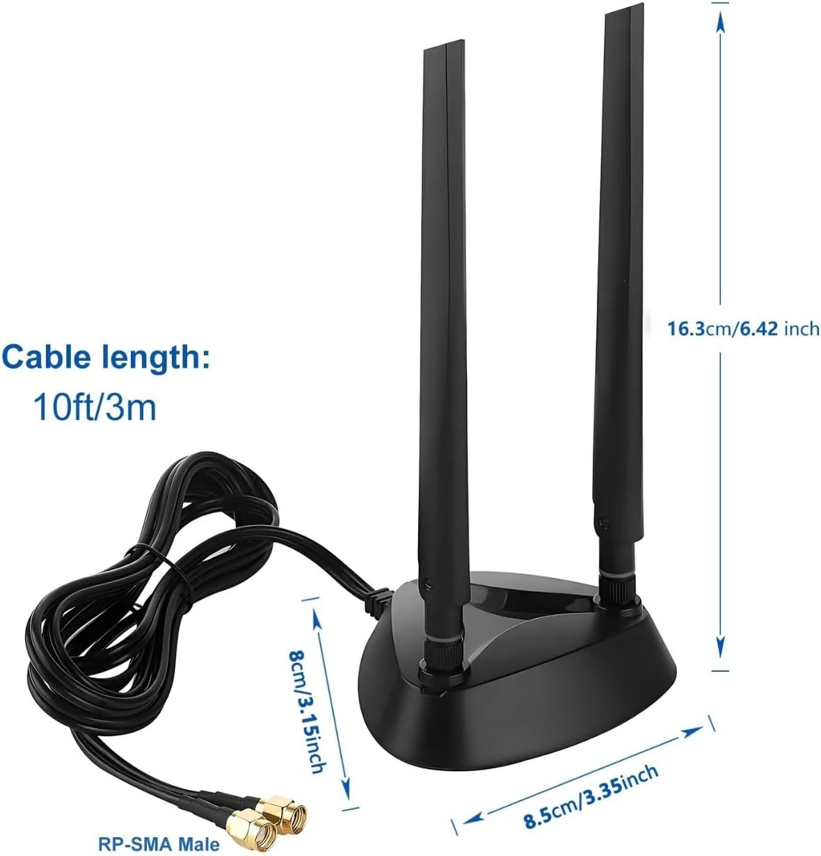 WiFi 6 6E Tri-Band Motherboard WIFI Boost Antenna up to 6GHz Magnetic Base Lot
