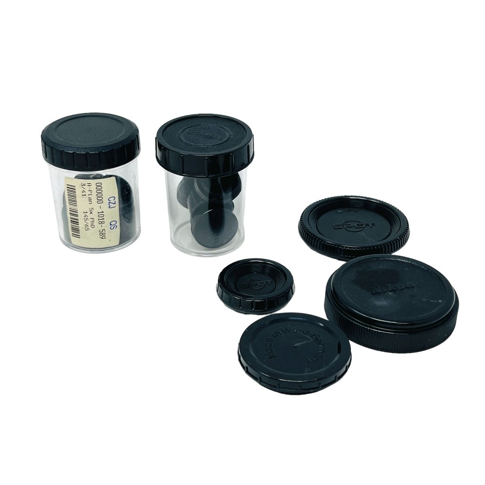 10 pcs Mixed Microscope Objective Turret Dust Cap Covers Nikon and Other Brands