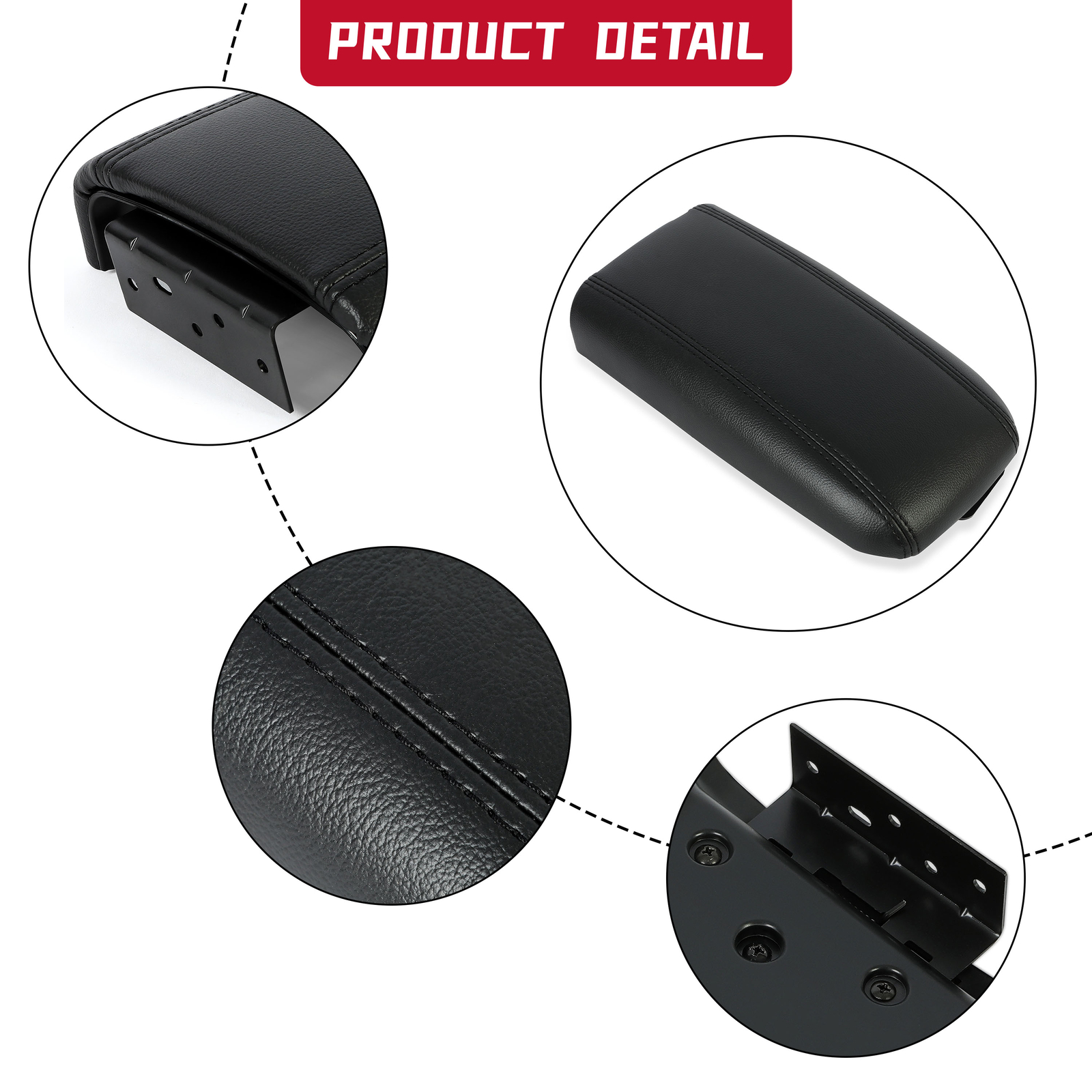 HECASA Fit Trailblazer Envoy Ascender Armrest Center Console Lid Assembly Kit