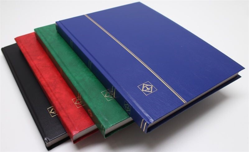 BLUE 32 Page Lighthouse Stamp Stock Book with White Pages, 9 Strips per Page