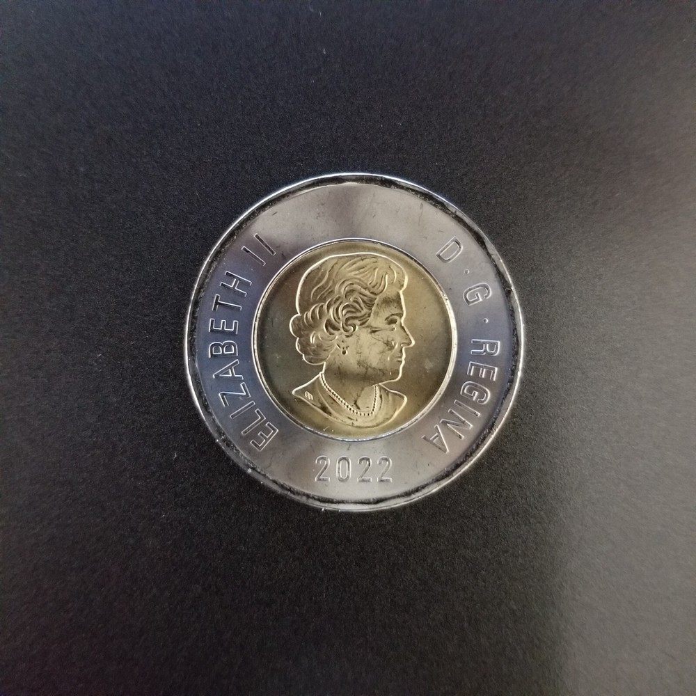 2022 Canada $2 Dollar Regular Release plus Queen Elizabeth Black Ring Memorial