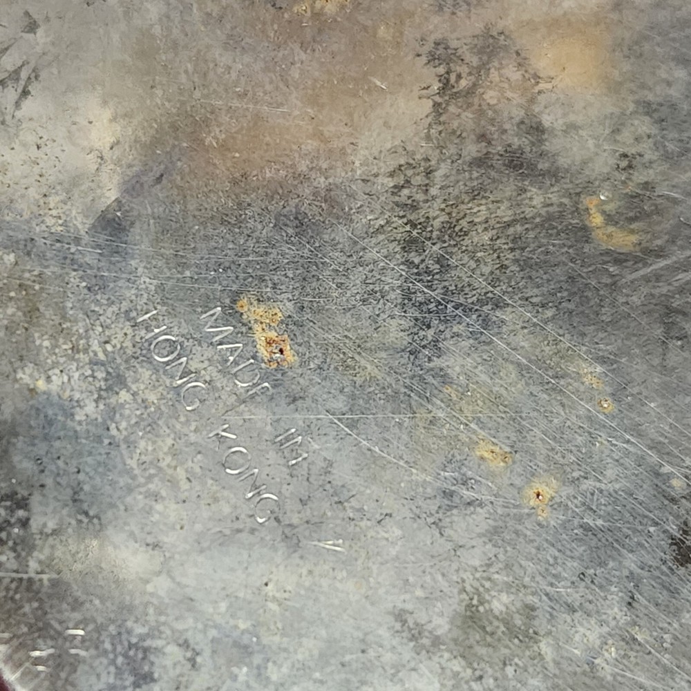 Two Small Silver Plated Trinket/ Dishes Grape Pattern Hong Kong