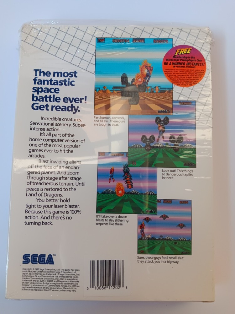 Commodore 64 Space Harrier Computer Game Software Tested/Works Sega