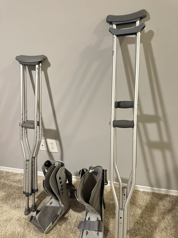 Medical Crutches And CAM boot Bundle