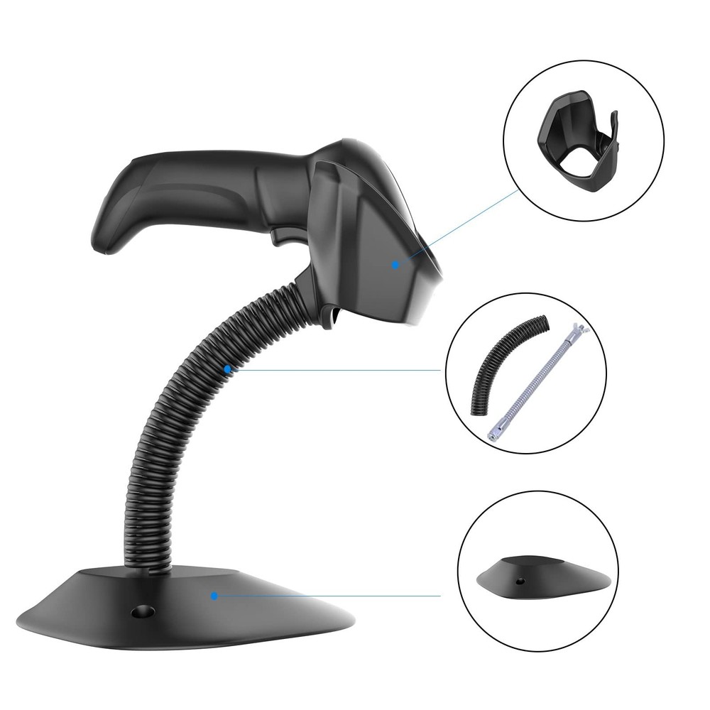Universal Barcode Scanner Stand Hands Free Cradle Holder Adjustable Height