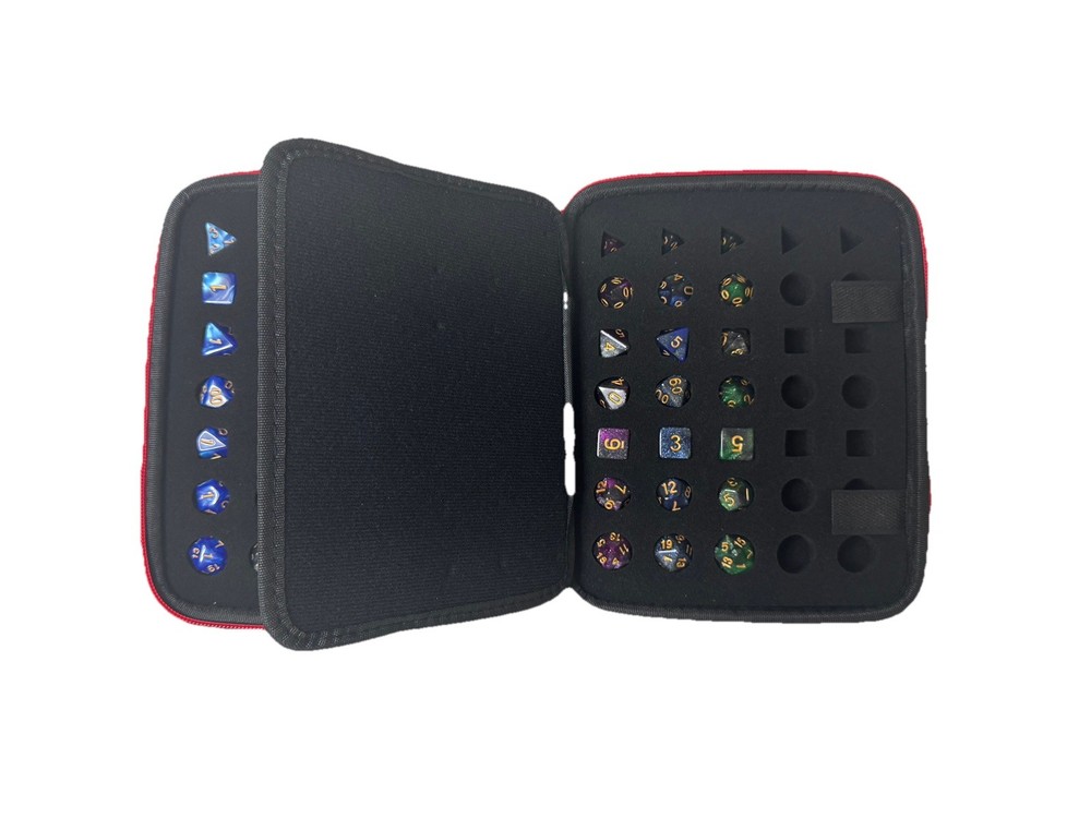 D&D Dice Case with Removable Slotted Tray for Storage Game Dice