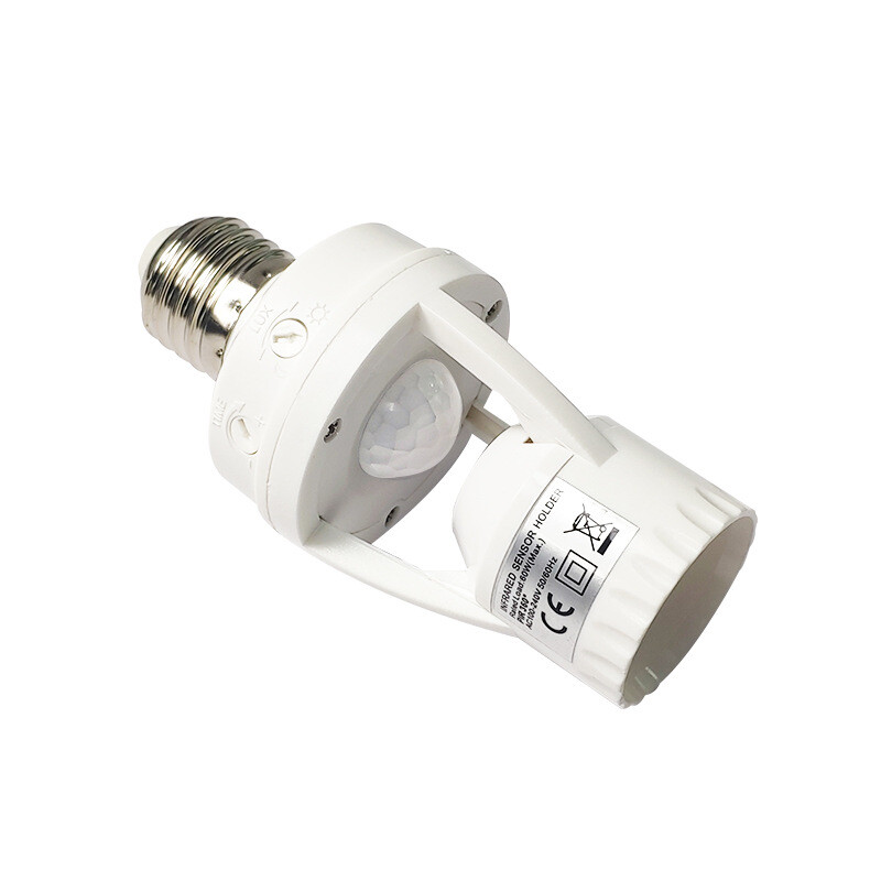 Infrared PIR Motion Sensor E27 LED Light Lamp Bulb Holder Socket Switch 110/220V