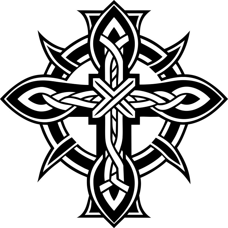 30 Custom Black Blessed Cross Personalized Address Labels