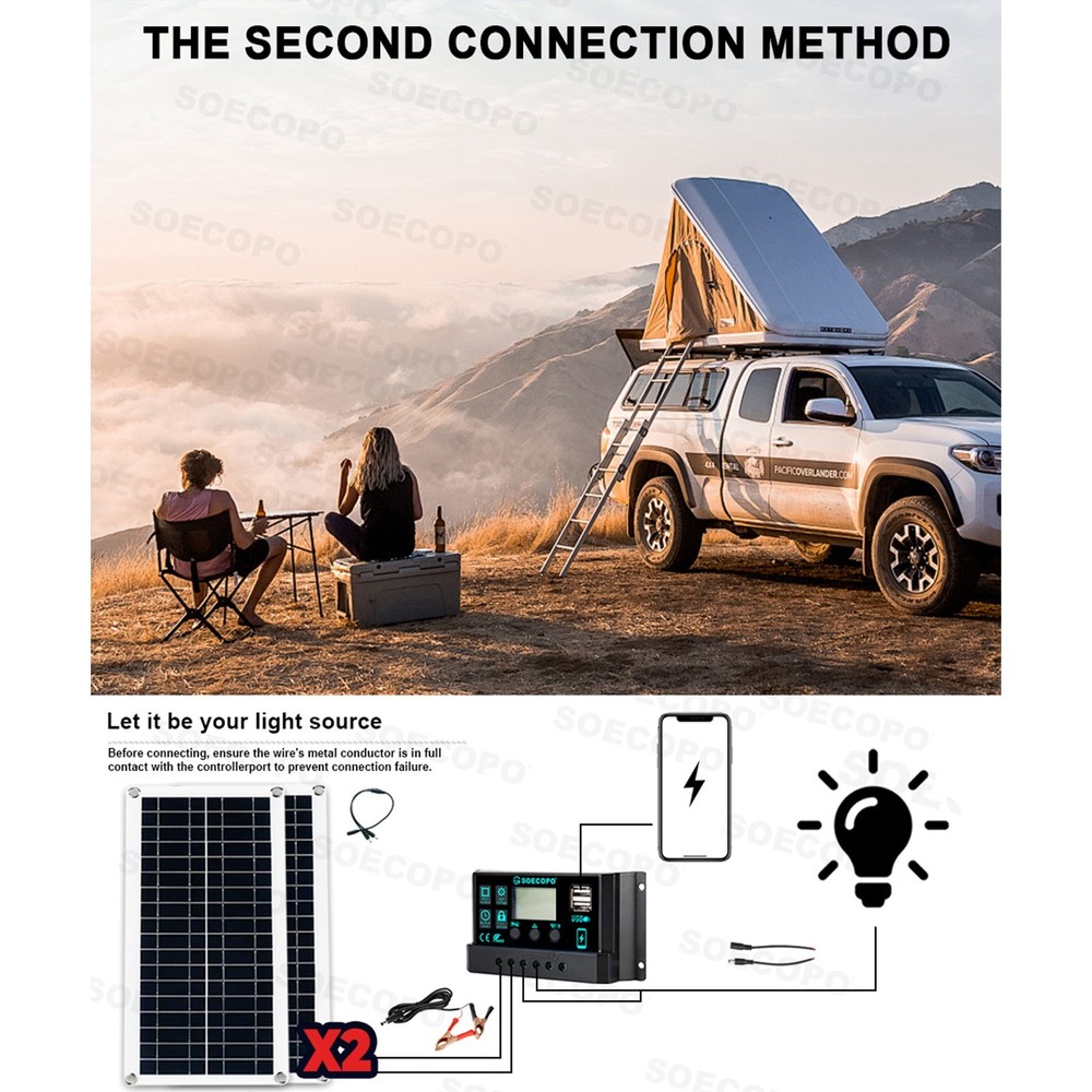 10000W Solar Kit | Includes Inverter, 2pcs 200W Solar Panels 100A Controller.