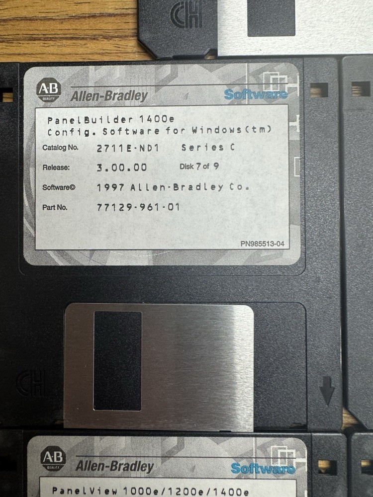 Allen Bradley Software Floppy Disk Lot