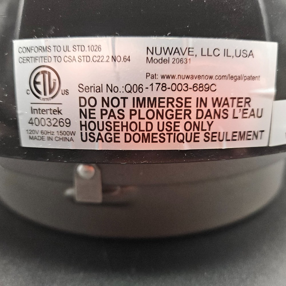 NuWave Pro Plus Oven Power Head Replacement Part 20631 Tested Working