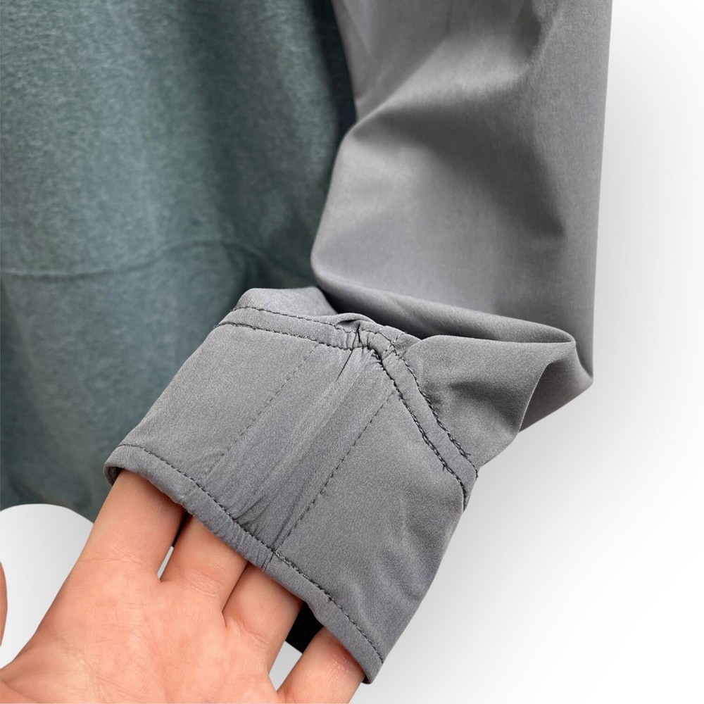 Zero Restriction Golf Jacket Mid Weight Green Gray Large Men FullZip Breathable
