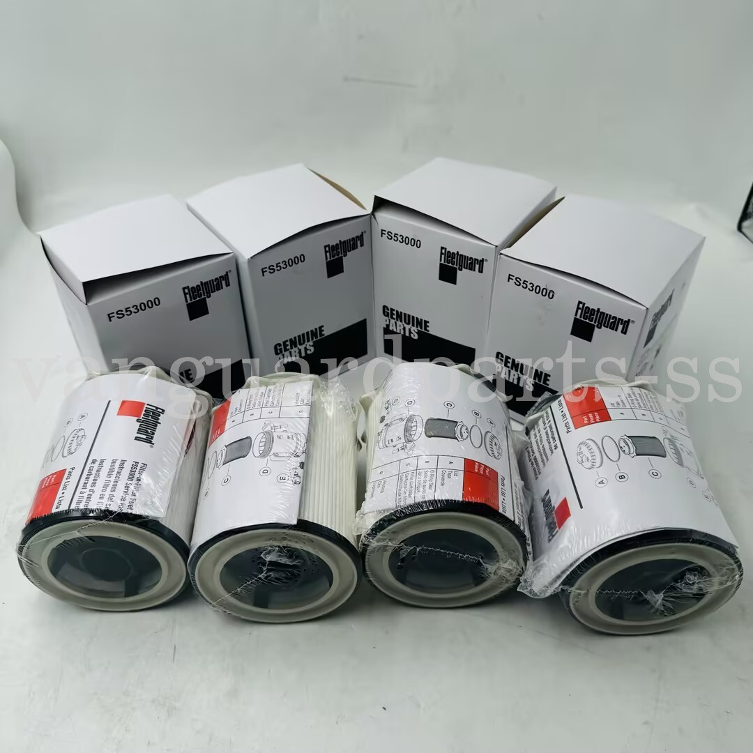 4X NEW Fleetguard FS53000 FUEL/WATER SEPERATOR FILTER CUMMINS 6.7L