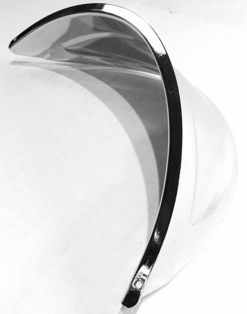 Headlight Visor for Round 7" Headlight Universal Fit Chrome 8" Base UP10467 Pair