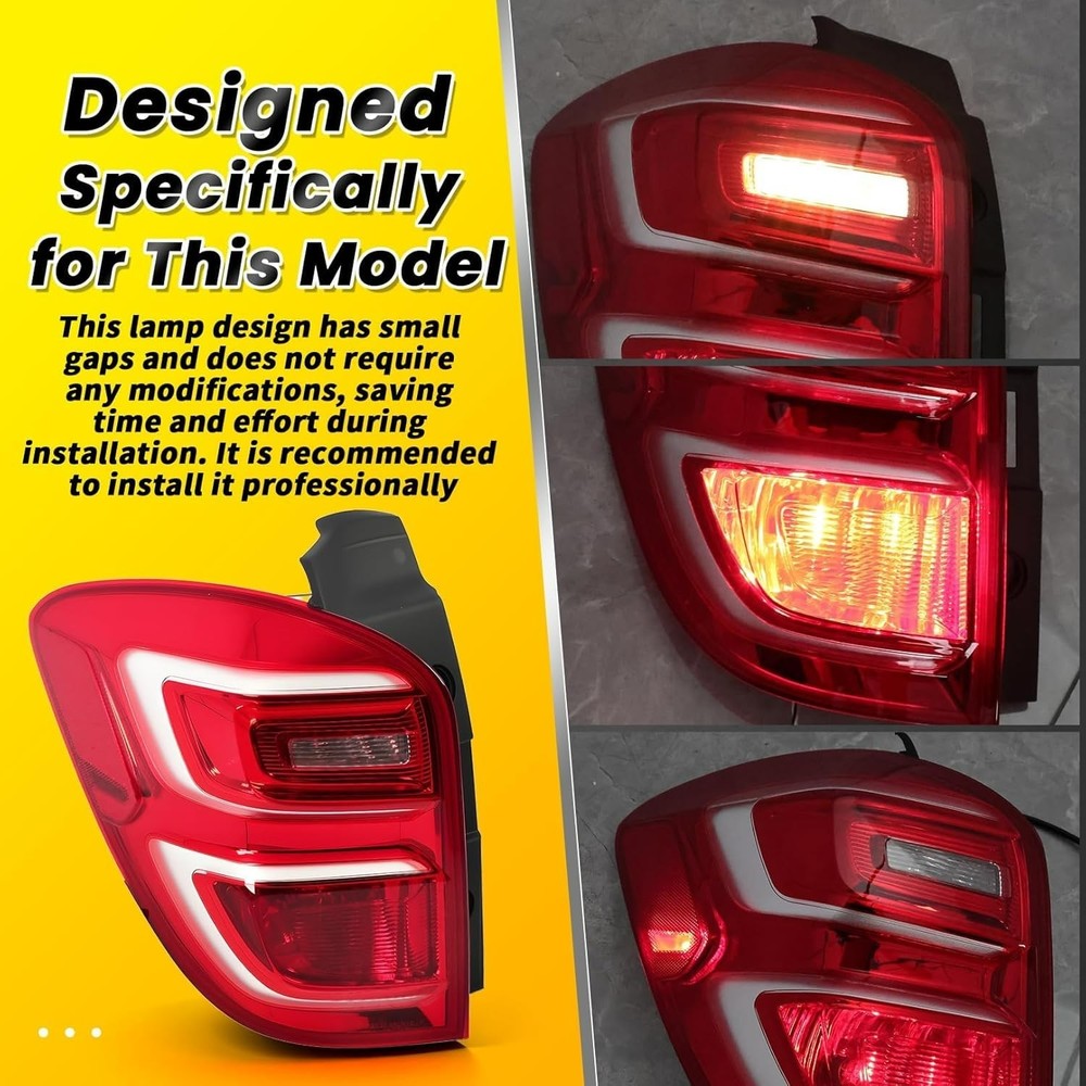 Left Tail Light Compatible with 2016 2017 Equinox L/LS/LT Driver Side Rear Brake