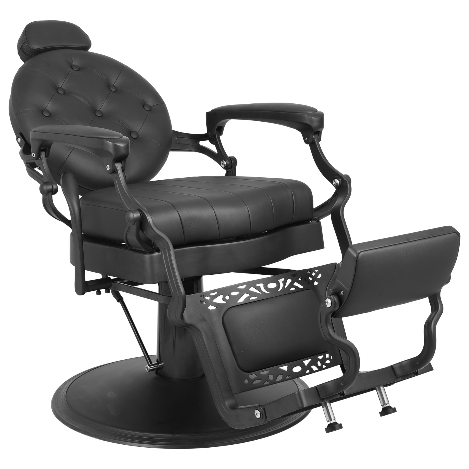 Black Vintage Recline Heavy Duty Barber Chair Hydraulic All Purpose Beauty Salon