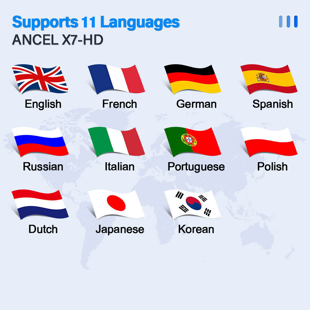 ANCEL X7 HD Heavy Duty Truck Diagnostic Scanner DPF Regen Tool OBD2 Code Reader