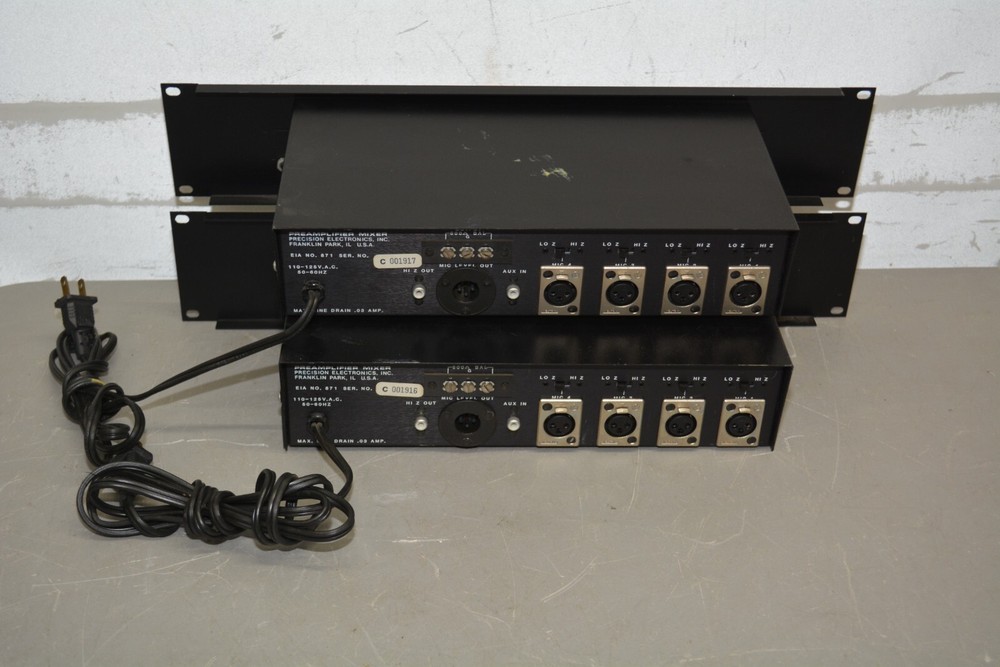 ^ Lot 2x Precision Electronics Preamplifier Mixer SE 4E #X1998