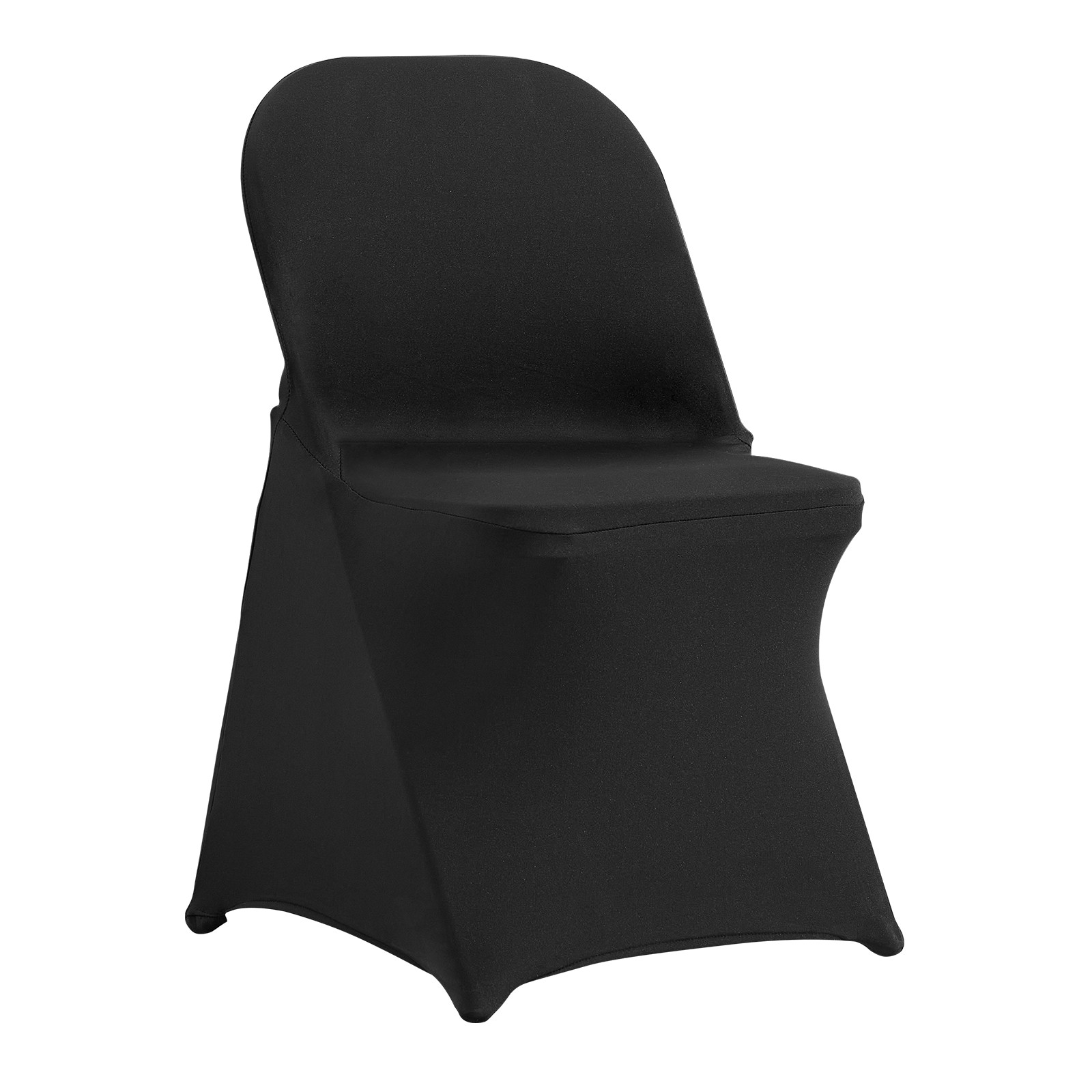 VEVOR 50PCS Black Stretch Spandex Folding Chair Covers for Wedding Party Dining