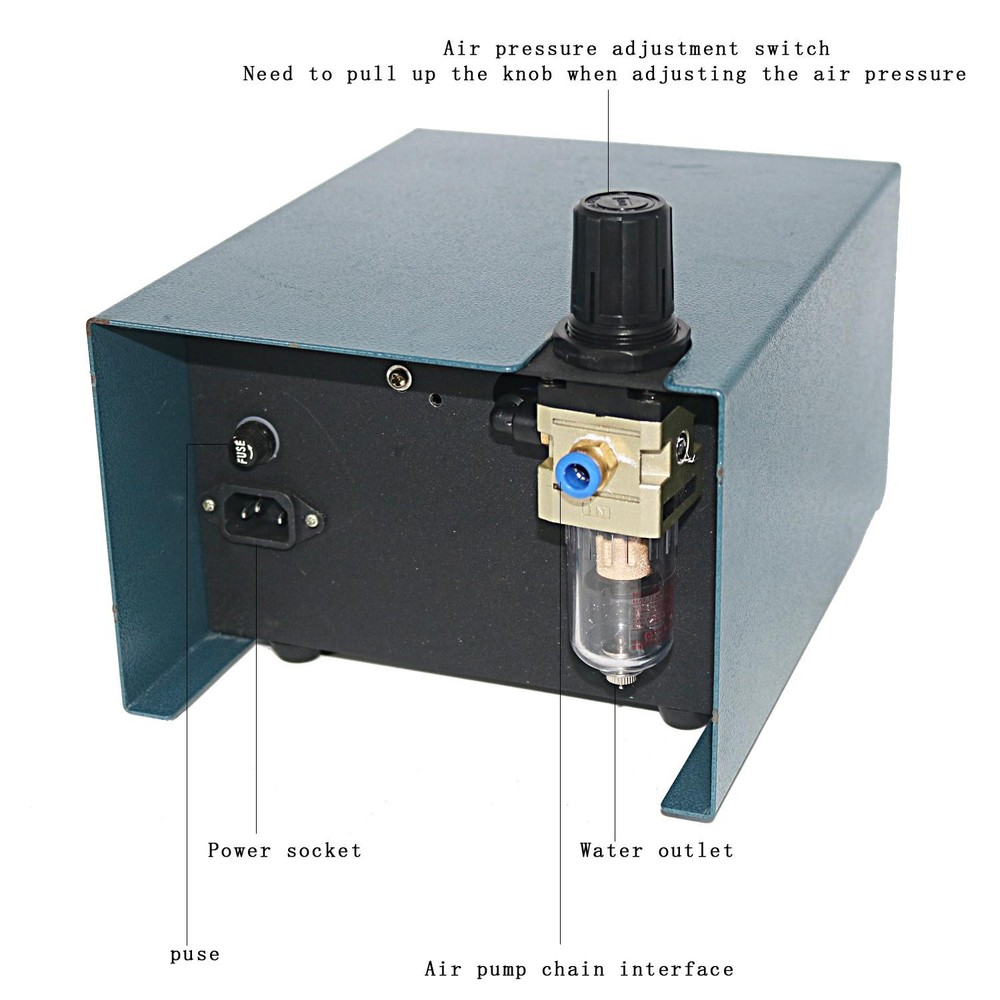 220V Graver Helper Pneumatic Engraving Machine with Two Handpieces Jewelry Tools