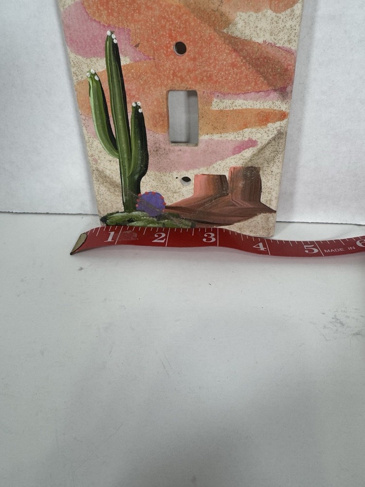 Cactus Mountain Scene Switch Plate Cover Desert Boho