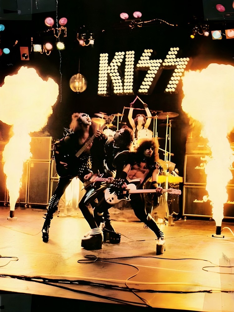 11x14 Kiss Ace Frehley Poster Kiss Alive Photoshoot on Fire