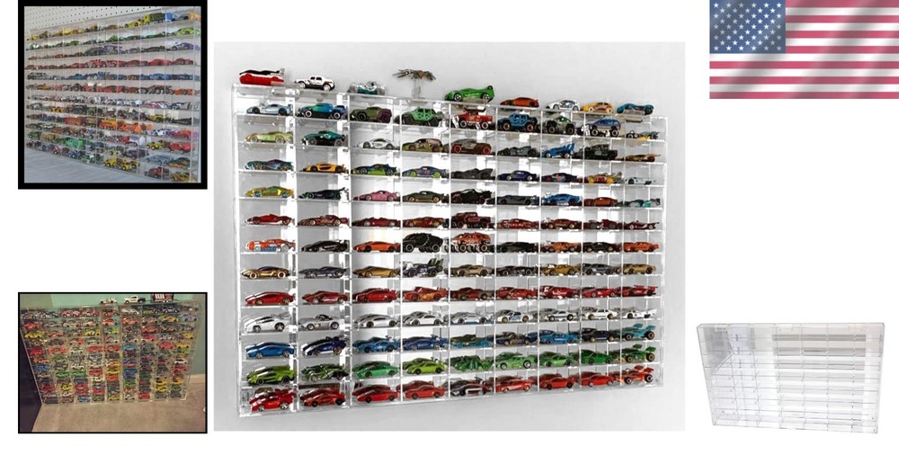 Wall-Mounted 1:64 Toy Car Display 108 Slots