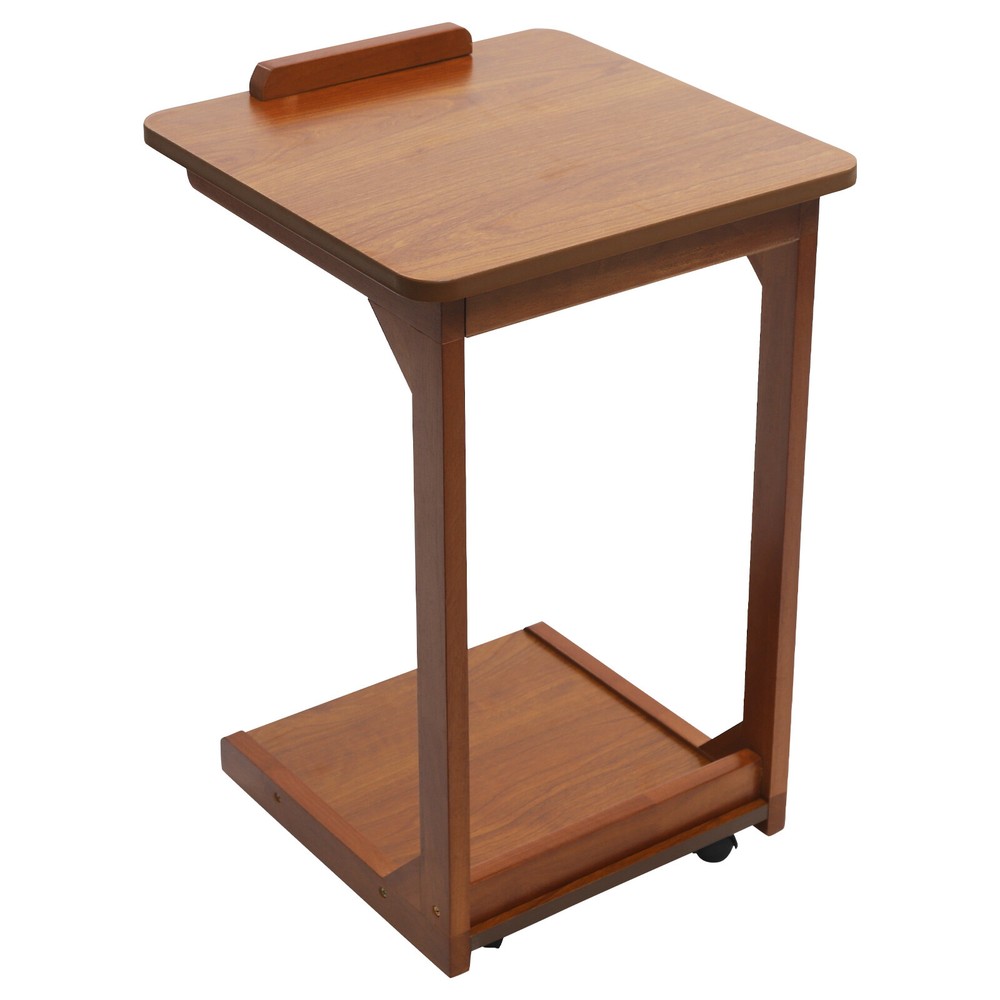 C-shaped Table Couch Table Sofa Bed Side Table W/ Wheels 40*40*63cm 0-40° Angle