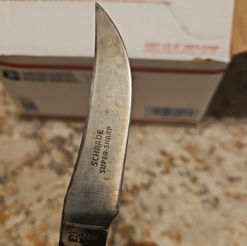 Vintage Schrade-Walden Old Timer Super Sharp Woodsman Fixed Blade USA 160 OT