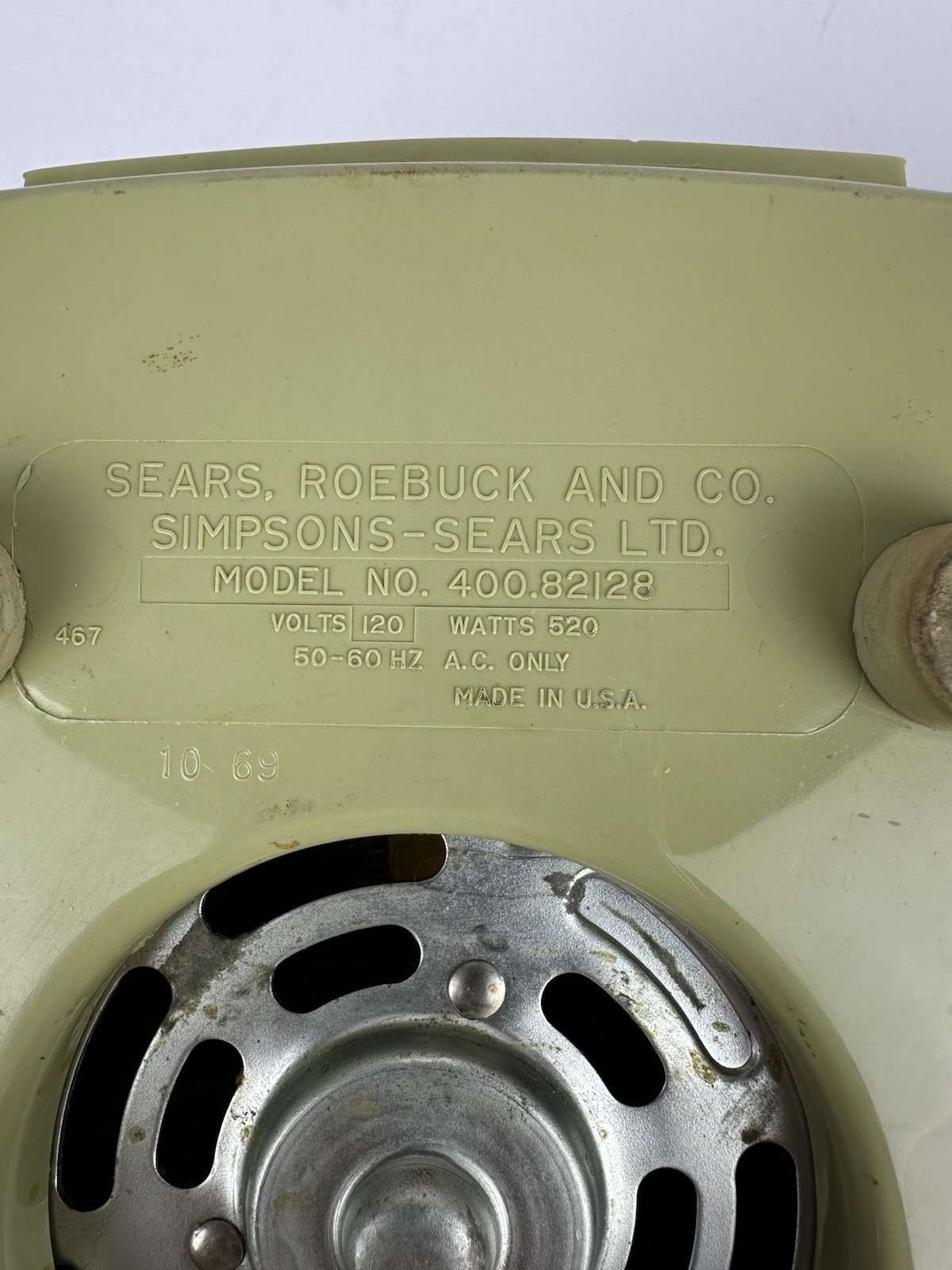 Vintage 1960's MCM Mid Century Modern Sears 7 Speed 40oz Blender With Real Glass