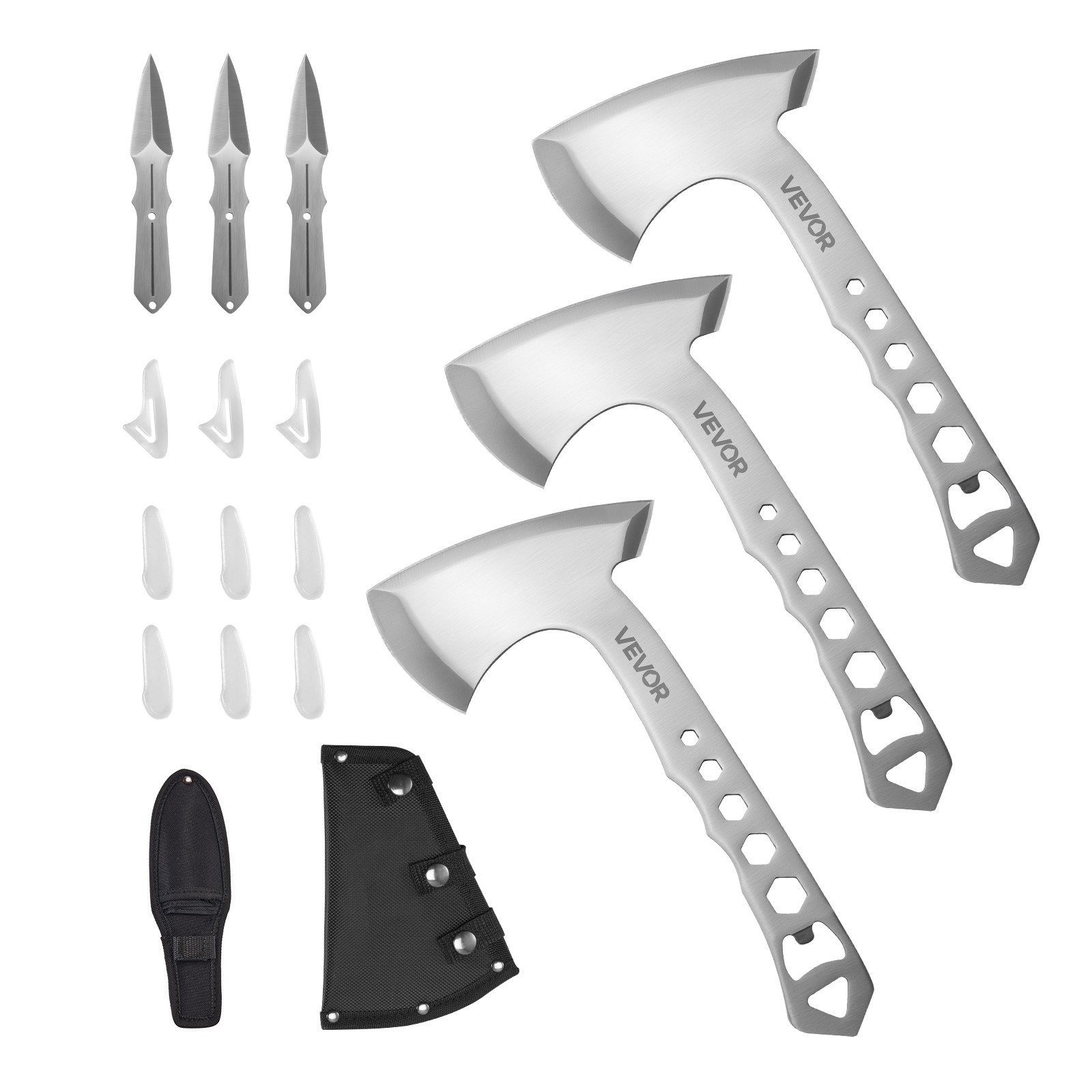 VEVOR Throwing Axes and Tomahawks 3 Pack Hatchet Axes and 3 Pack Throwing