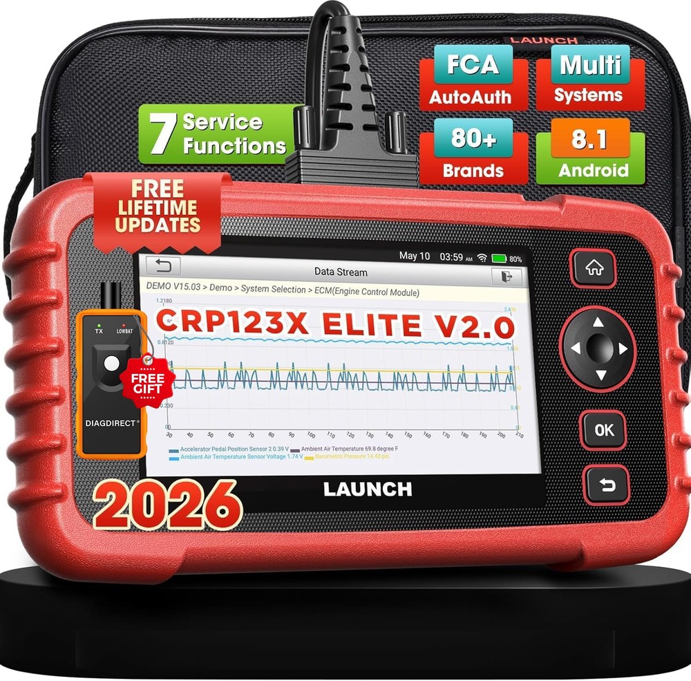 2026 LAUNCH CRP123X OBD2 Scanner Engine ABS SRS Code Reader Car Diagnostic Tool
