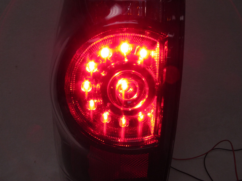 4PCS Set DEPO Black LED Tail Light + License Plate Assembly For 2005-2015 Tacoma