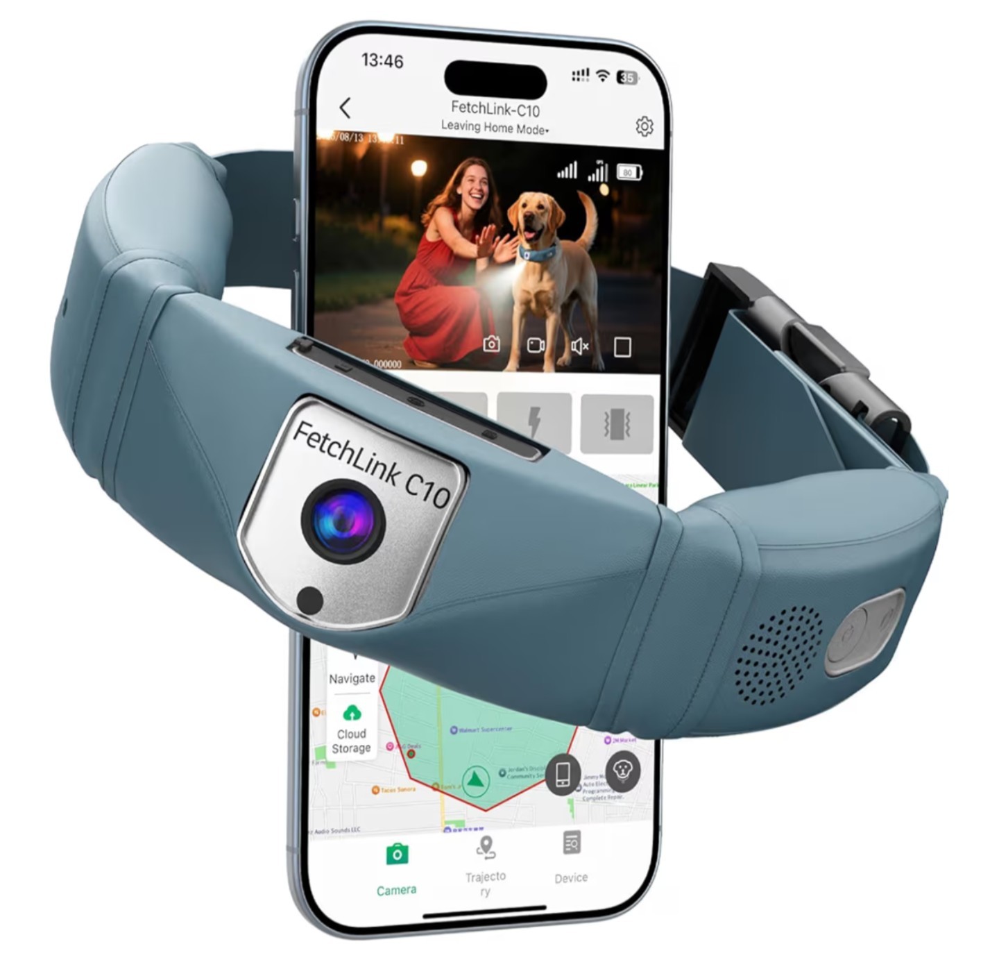 GPS Wireless Dog Fence System with 2K Camera, Live Video, 5 Day Battery, SEALED