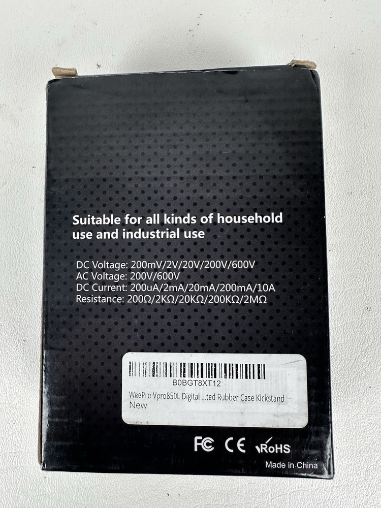 WeePro Vpro850L Digital Multimeter DC AC Voltmeter, Ohm Volt Amp Test Meter, US
