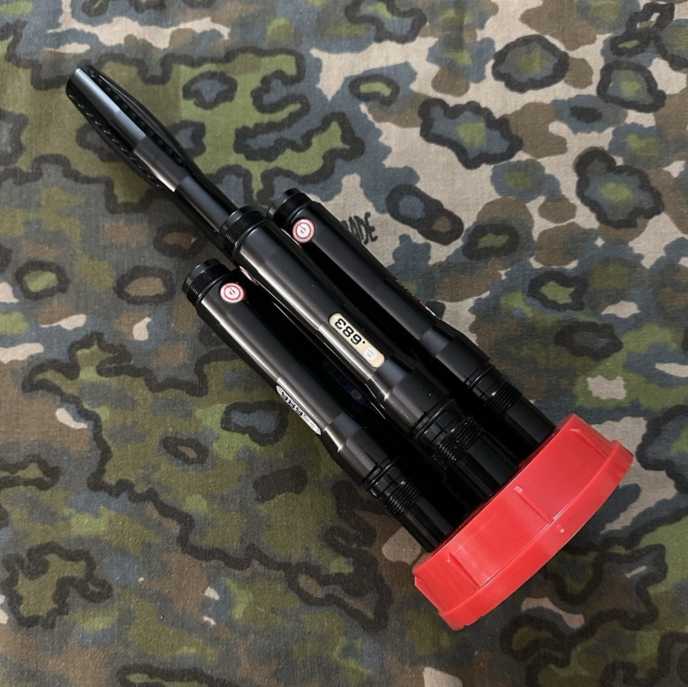 EVIL Pipe 6 Pc Paintball Barrel System ICD Threads Bore Sizers 16” Gloss Black