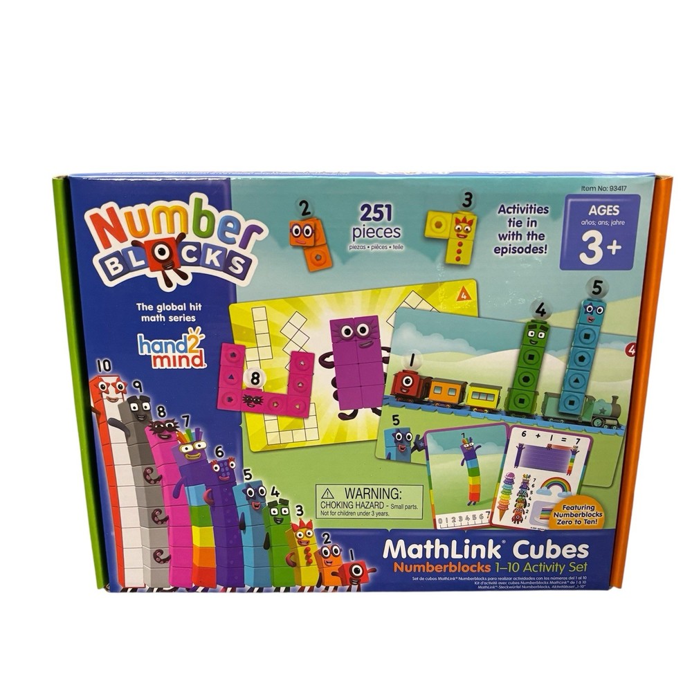 Mathlink Cubes Numberblocks 1-10 Activity Set Math Games Learning Homeschool NEW