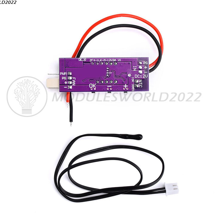 DC 12V 3A 4-Wire PWM PC CPU Fan Temperature Control Thermostat Speed Controller