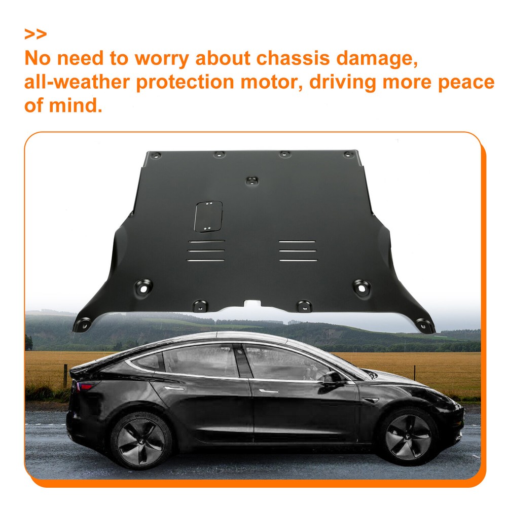 Front Skid Plate For 2017 2018-2024 Tesla Model 3 & Y Under Engine Guard Cover