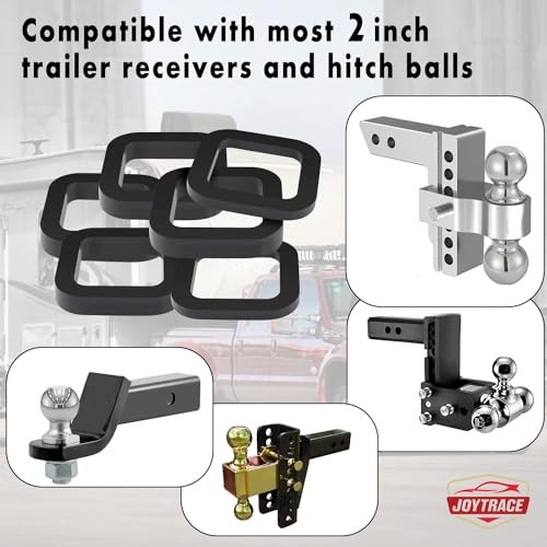 6 Pack - Multiple Size Combination，2 Inch Hitch Receiver Silencer Pad - 2 inch